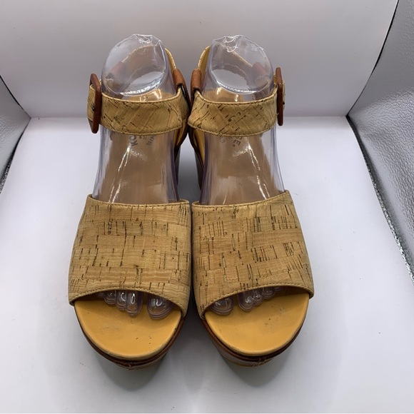 Kork Ease K40606 Women Cork Leather Wedge Sandal Shoe Size 9M Pre Owned - Picture 3 of 10
